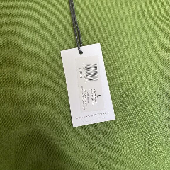 WeWoreWhat Sweatshirt Women L Green Oversized Crewneck Casual  $98 - Picture 5 of 8